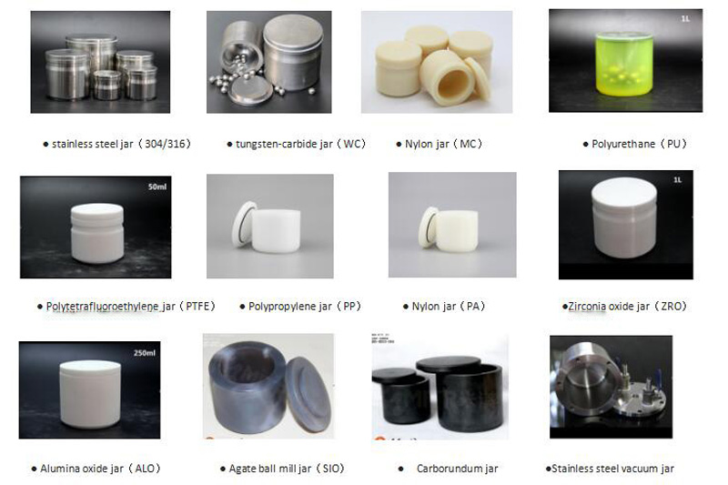 Material of Milling Jar