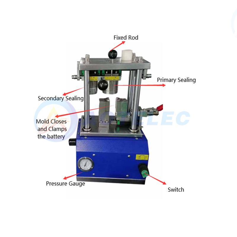 Pneumatic Cylindrical Battery Sealing Machine