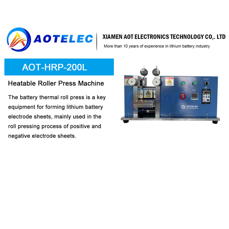 Heatable Roller Press Machine for Lab Battery Electrode Calender